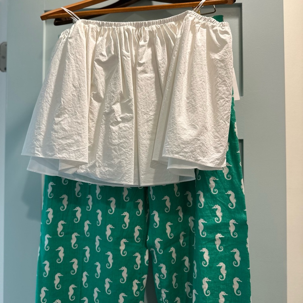 Pilcro by Anthropologie Green Linen Wide Leg Pants - Picture 7 of 7
